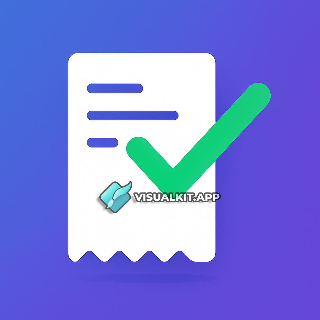 Expense App Icon - Bold Wallet & Check Mark for iOS/Android